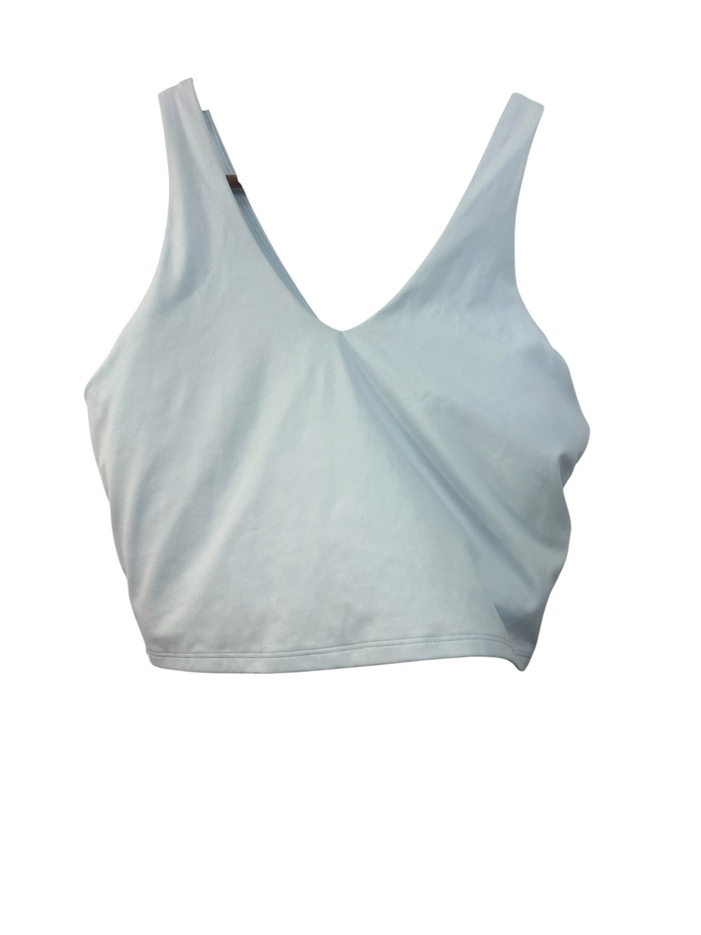 All In Motions Sports Bra Size Large  Cropped V-Neck Light Support Blue NWT
